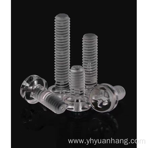 Plastic Round head screw transparent